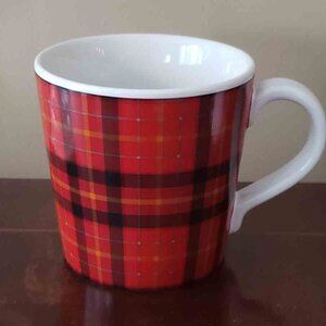 Pendleton Woolen Mills Ceramic Coffee Cup Mug Red Plaid 12 oz